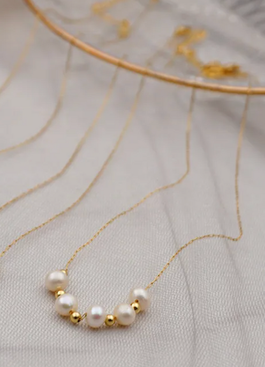 collar cuatro perlas