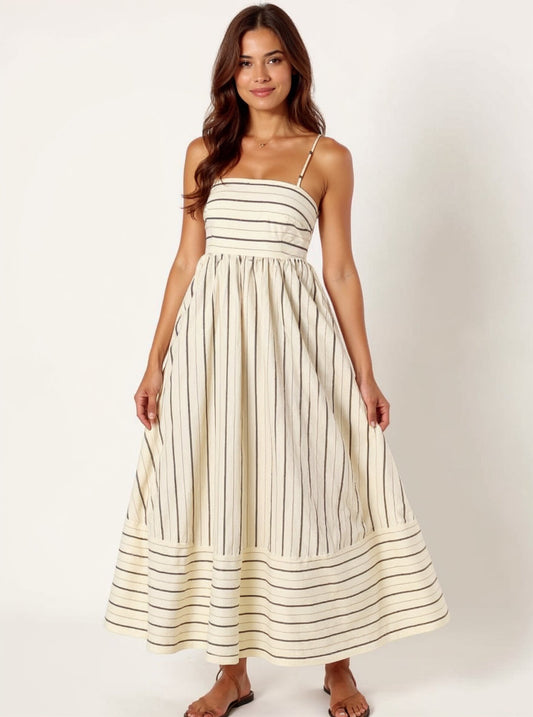 Dress a rayas cut-out