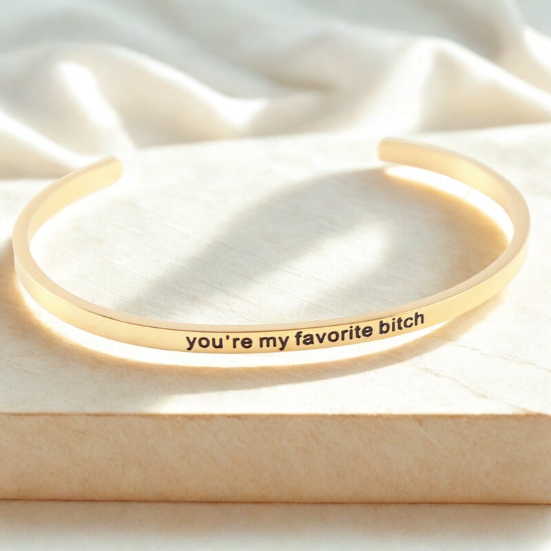 Pulsera ajustable con frase