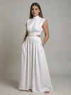 Dress cut out blanco