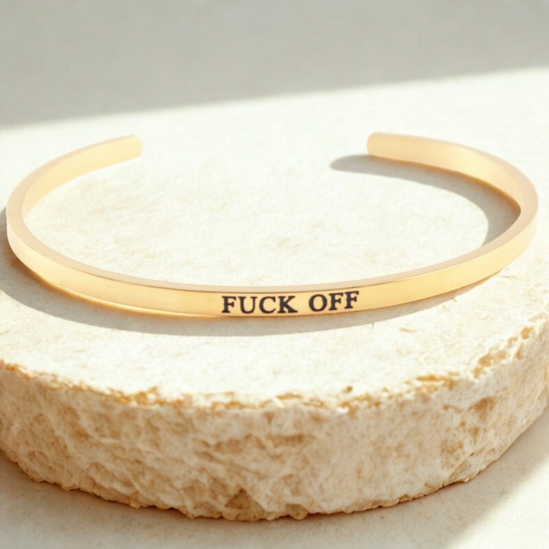 Pulsera ajustable con frase