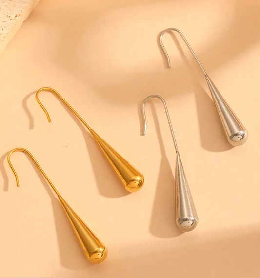 Aretes gota larga