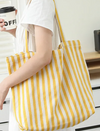bolso rayas amarillas y rojas