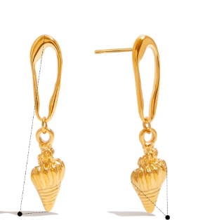collar concha oro